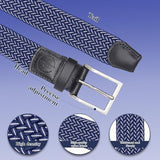 New TOUGERJOY Mens Stretch Belt, Woven Elastic Braided Web Belt Casual for Golf Hunting Pants Jeans 120 cm (48"Length)