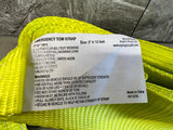 New Emergency Tow Strap, 2" X 12 Ft. 4500 lb web testing, 1500 lb working load, quality steel safety hook, rot resistant, heavy duty!