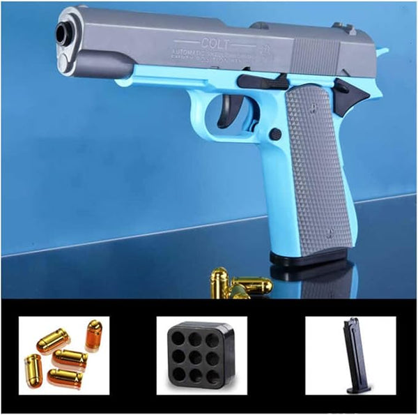 New TOY Handgun Style Watch M1911 Blowback Automatic Exhaust Relay Safety Lever Semi-Auto Handgun Semi-Automatic Handgun Exhaust Operator (Grey Tactical Version)