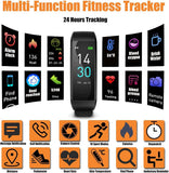 New Fitness Tracker with Blood Pressure Heart Rate Sleep Monitor, Waterproof Activity Tracker Health Watch, Step Calorie Counter Pedometer for Men and Women for Android and iOS Smartphone