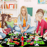 NEW Transport Cargo Airplane Toy-Car Toys for Boys with Large Play Mat, Sounds Buttons Flashing Light, Vehicles Fire Trucks Large Plane 11 Road Signs T47 - Retails for $49+!