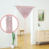 New Transcosy Door String Curtains Living Room Divider,Bedroom Doorway Hanging Hippie Sequin Decor Fringe Curtain Closet Wall Panels Decorations Tassel Screen Boho (Light Pink, 39''×79'' in) (YinPixL)