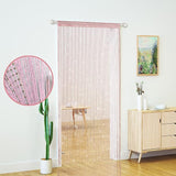 New Transcosy Door String Curtains Living Room Divider,Bedroom Doorway Hanging Hippie Sequin Decor Fringe Curtain Closet Wall Panels Decorations Tassel Screen Boho (Light Pink, 39''×79'' in) (YinPixL)
