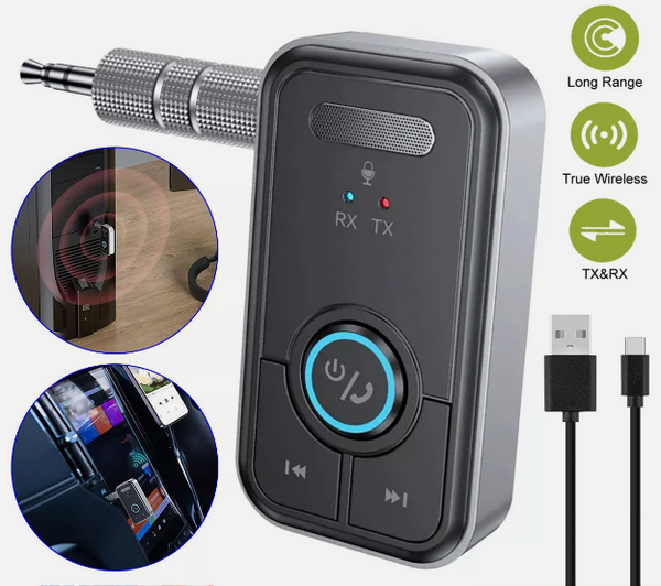 NEW T67 bluetooth receiver 2IN1 transmitter large volume Adapter Audio 3.5mm Jack^^