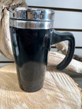 New Travel mug with handle. black
