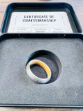 NEW Retails $412, Gentlebrands Silver Forest Tree Ring 6mm Wood & Metal Tungsten Nature Ring, Men's Sz 10.5