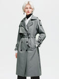 New Retails $194+ Jackets for Women Women's Jacket Buckle Strap Double Breasted Trench Coat Jackets (Color : Dark Grey, Size : XXL)
