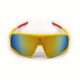 New Trendy Sports Fashion Glasses For Men & Women, Outdoor Sports Driving Fishing Cycling Fashion Glasses Yellow