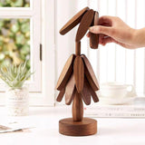 New Retails $47+ Unique Tree Shaped Beech Wood Heat Resistant Trivet Mats Set for Hot Dishes, Simply pull the leaves up off the tree to use as a trivet/mat! OURS IS BEECH WOOD