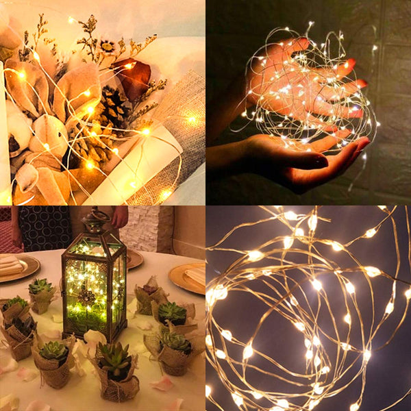 New Trueliving Led Fairy String Lights Battery Operated 20 Led Micro Starry Lights On 3.5 Ft Silver Copper Wire