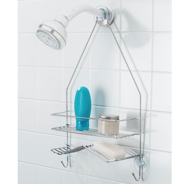 New Trueliving Shower Caddy! Storage shelf, soap holder and hanging hooks.