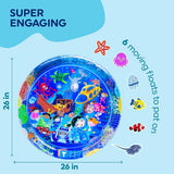 New Retails $40+ Tummy Time Water Mat, Premium Activity Center Promoting Baby Motor & Sensory Development, Inflatable Playmat Pat Visual Stimulation Gift For Infants & Toddlers