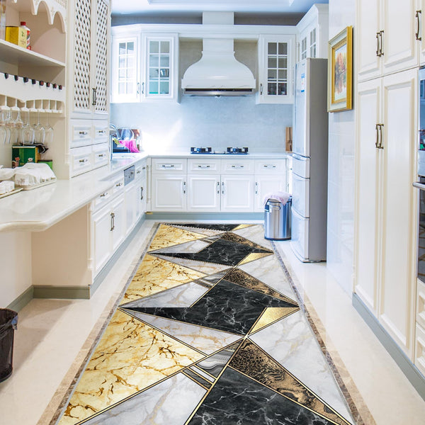 New TUOJINRUIDA Modern Geometric Runner Rug Carpet 2 Ft 7 Inch x 7 Ft 8 Inch for Hallway Indoor Non Slip Washable Rug for Kitchen Entryway Entrance Living Room Bedroom