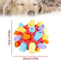 New Ulgoo Dog Puzzle Toy Dog Chew Toys Dog Enrichment Toys Encourage Natural Foraging Skills Portable Pet Snuffle Ball Toy (Red)