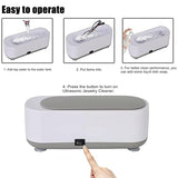 New Ultrasonic Cleaner,Ultrasonic Jewelry Cleaner,Portable Professional Ultrasonic Cleaner Machine for Glasses,Ring,Toys,Silver,Retainer, Eyeglass, Watches, Coins and More, Grey