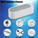 New Ultrasonic Cleaner,Ultrasonic Jewelry Cleaner,Portable Professional Ultrasonic Cleaner Machine for Glasses,Ring,Toys,Silver,Retainer, Eyeglass, Watches, Coins and More, Grey