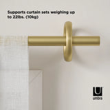New Umbra Ringlet Curtain 1" Rod, adjustable from 42" -120", Gold! Includes everything you need for install! Retails $63+