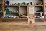 New Earth Luxe Crystal Stone pendant necklace for Spiritual Wellness; enhance your positive energy & balance your body, mind & soul! UNAKITE BALANCE STONE!