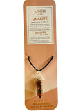 New Earth Luxe Crystal Stone pendant necklace for Spiritual Wellness; enhance your positive energy & balance your body, mind & soul! UNAKITE BALANCE STONE!
