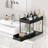 Ours is white NOT Black! Under Sink Organizers and Storage - Adjustable Height Sliding 2-Tier Pull Out Drawer Rack Multi-Purpose Under Sink Shelf Organizer for Kitchen Bathroom Under Counter Cabinet Storage