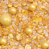 New Cake Decorators Hello Sugar Unicorn Blend Sprinkle Mix, Gold Rush 7.25 Ounce BB Dec 30/26