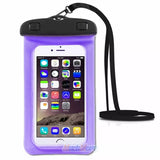 New Universal IPX8 Waterproof Anti Sinking Phone Case Water Proof Bag With Lanyard Fits All Phones Up To 7.5in, also can be used as dry bag for keys, cash, cards etc! Great for Protection & taking underwater pics! Purple