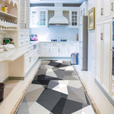 New TUOJINRUIDA GREY/BLACK Runner Rug Mat for Hallway 2'7" x 6' (80 x 180 cm) Premium Non Slip & Anti Skid Bottom for Hallway, Kitchen, Entryway, Living Room & Bedroom