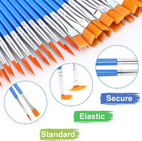 New UPINS 30 Pcs Paint Brushes,Small Brush Bulk for Detail Painting