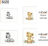 Retails $115+ New in box! upsimples 16x20 Picture Frame Set of 5,Display Pictures 11x14 with Mat or 16x20 Without Mat,Wall Gallery Poster Frames,White