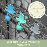 New Upward Baby Spoons 3 Pack - Baby Spoons Self Feeding 6 Months - Chewable Toddler Utensils with Anti Choke Barrier - Silicone Baby Spoons - Baby Utensils & Baby Feeding Supplies Infant First Stage