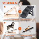NEW Retails $150+ Large 47.2 inch VEVOR Dog Ramp, Folding Pet Ramp for Bed, Adjustable Dog Ramp for Small, Large, Old Dogs & Cats, Wooden Pet Ramp with 47.2" Long Ramp, Adjustable from 13.77" to 25.59", Suitable for Couch, Sofa, Car