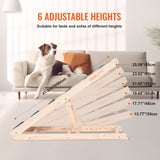 NEW Retails $150+ Large 47.2 inch VEVOR Dog Ramp, Folding Pet Ramp for Bed, Adjustable Dog Ramp for Small, Large, Old Dogs & Cats, Wooden Pet Ramp with 47.2" Long Ramp, Adjustable from 13.77" to 25.59", Suitable for Couch, Sofa, Car