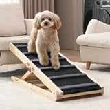 NEW Retails $150+ Large 47.2 inch VEVOR Dog Ramp, Folding Pet Ramp for Bed, Adjustable Dog Ramp for Small, Large, Old Dogs & Cats, Wooden Pet Ramp with 47.2" Long Ramp, Adjustable from 13.77" to 25.59", Suitable for Couch, Sofa, Car