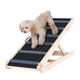 NEW Retails $150+ Large 47.2 inch VEVOR Dog Ramp, Folding Pet Ramp for Bed, Adjustable Dog Ramp for Small, Large, Old Dogs & Cats, Wooden Pet Ramp with 47.2" Long Ramp, Adjustable from 13.77" to 25.59", Suitable for Couch, Sofa, Car