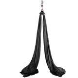 NEW Vevor Complete Aerial Silk Kit Trapeze Hammock 11 Yards fit Yoga Swing Stand Antigravity Silks 10Mx2.8M, Black! Retails $146+