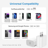 New 2 Pack USBC Charger Block for iPhone 16 Charging Plug,MFI Certified Fast USB C Wall Cube 2Pack Power Adapter for iPhone 15/16 Pro/Plus/Pro Max/14/13/12/11,for iPad Air/Mini USB-C Charge Brick Box