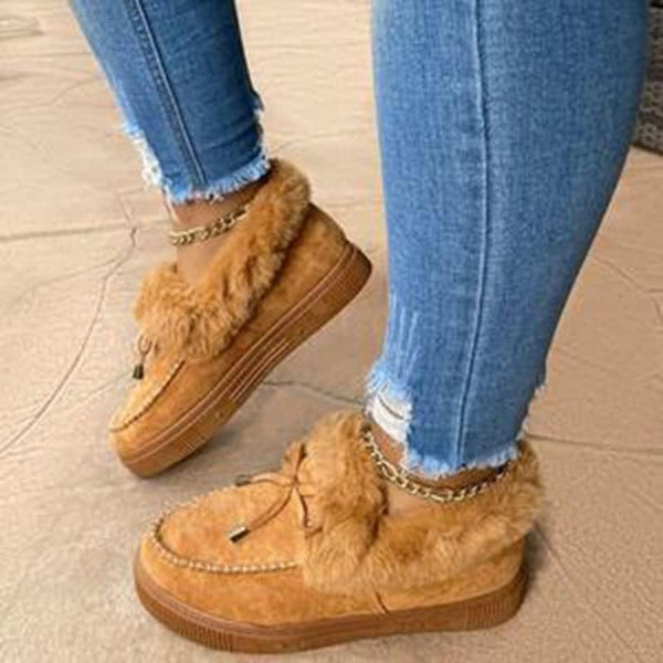 New Valink Women Casual Fashion Flat,Women Casual Fashion Flat Moccasin Fuzzy Thickening Warm Comfy Slippers for Indoor Outdoor, Brown Sz 9