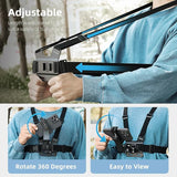 New Mobile Phone Chest Mount Harness Strap Cell Phone Holder Mount for Video Recording Bike/Kayak/Fishing/Skateboard POV/VLOG for iPhone/Samsung for GoPro Hero 11 10 9 8/Insta360/DJI Action Camera