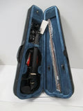 New Vangoa Silent Electric Solid Wood Metallic Black Violin Full Size 4/4, Ebony Fittings, Beginner Kit for Adults Teens, includes manual & hard case