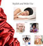 NEW Retails $50 Velanico Hair Bonnet, Silk Satin Hair Bonnet Sleeping Cap for Women, Soft and Comfortable Curly Hair Wrap Bonnet, PINK
