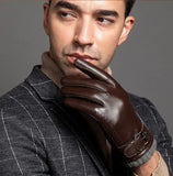 New Retails $97+ Velthentic Sterling Leather Gloves in Dark Brown Sz Large!