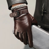 New Retails $97+ Velthentic Sterling Leather Gloves in Dark Brown Sz Large!
