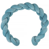 NEW Universal Braided Crib Bumper - VELOUR, Blue, Retails $128