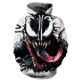 New Unisex Digital Print Pullover Sweater, Venom Sz XXL, Fits like an XL