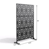 New Veradek Star Matte Black Screen Series Metal Privacy Screen Panels! Includes 3 metal panels & stands! Retails $365+