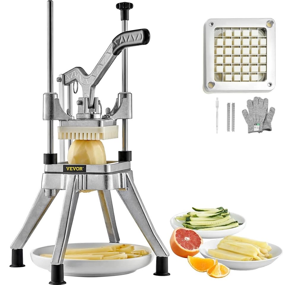 NEW VEVOR Commercial Vegetable Fruit Chopper 1/2″ Blade Heavy Duty Professional Food Dicer