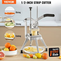 NEW VEVOR Commercial Vegetable Fruit Chopper 1/2″ Blade Heavy Duty Professional Food Dicer