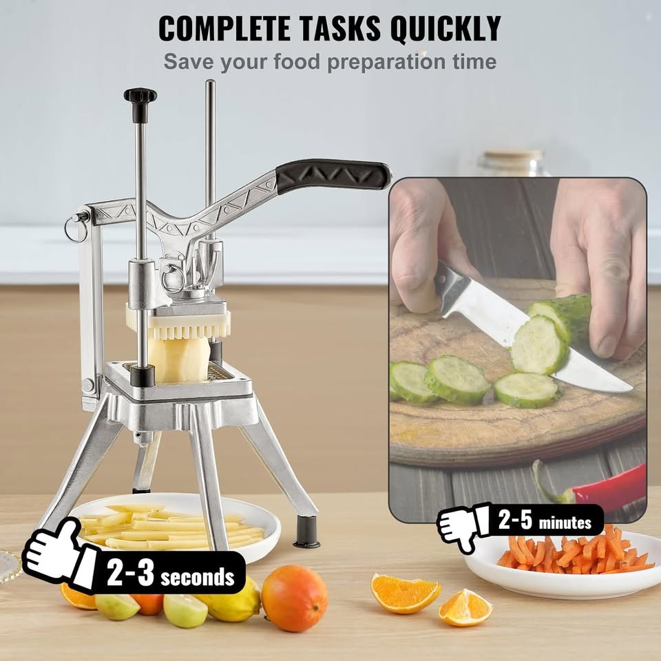 NEW VEVOR Commercial Vegetable Fruit Chopper 1/2″ Blade Heavy Duty Professional Food Dicer