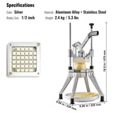 NEW VEVOR Commercial Vegetable Fruit Chopper 1/2″ Blade Heavy Duty Professional Food Dicer