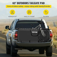 New VEVOR Tailgate Pad for Bikes, Tailgate Protection Cover Carries UP to 6 Mountain Bikes, 63" Bike Pickup Pad for Pickup Truck! Retails $110+